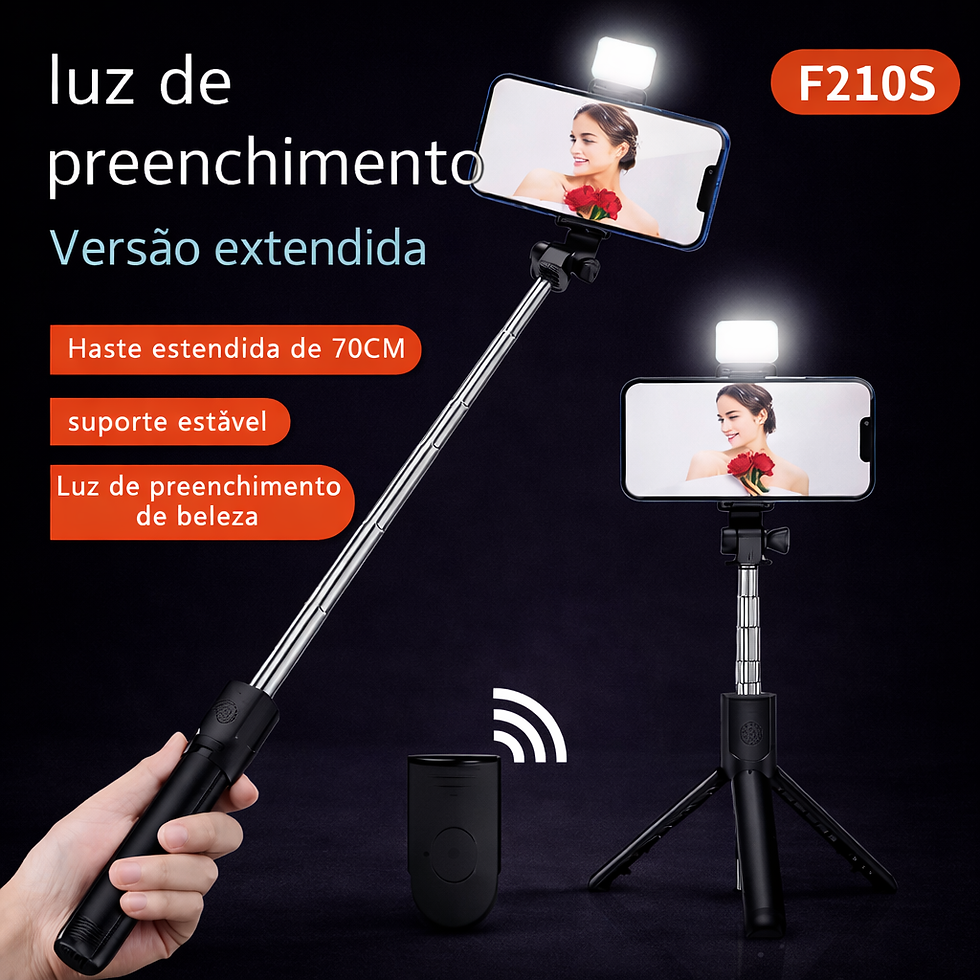 Miniatura: Tripé portátil expansível multifuncional para iPhone com bastão de selfie 