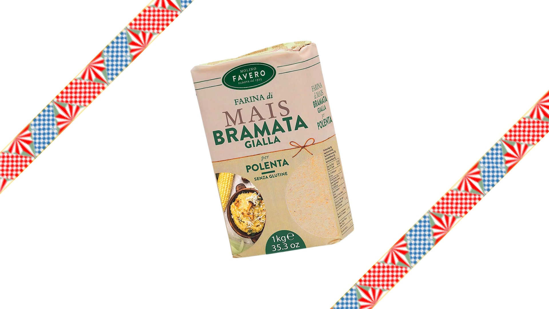 FAVERO - FARINA DI MAIS BRAMATA GIALLA - KUKORCIALISZT Polenta 1KG