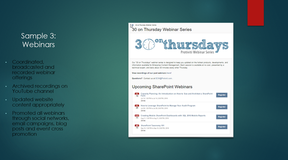 Project Sample Slideshow