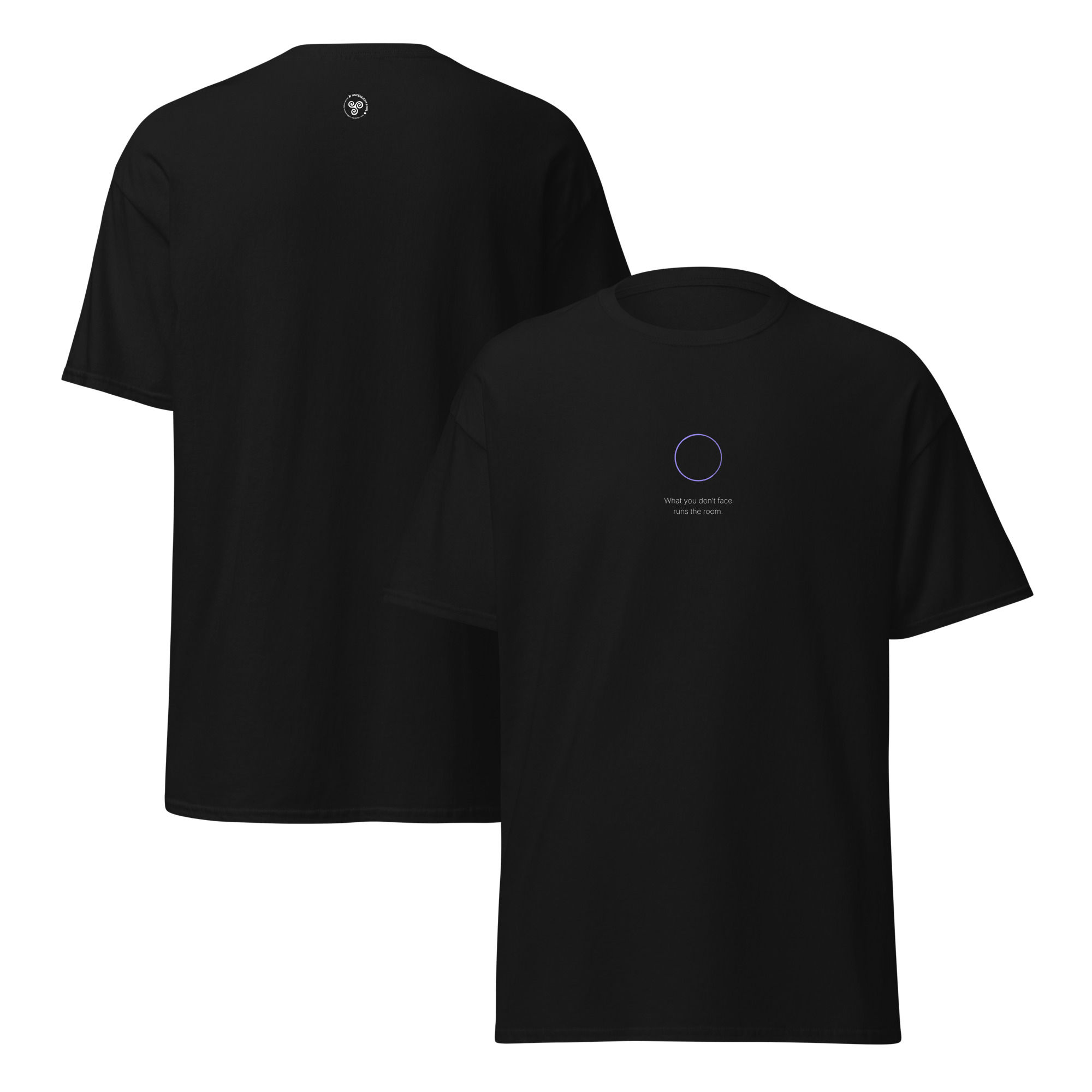 Shadow Loop Geometric T-Shirt – Minimalist Unisex Cotton Tee