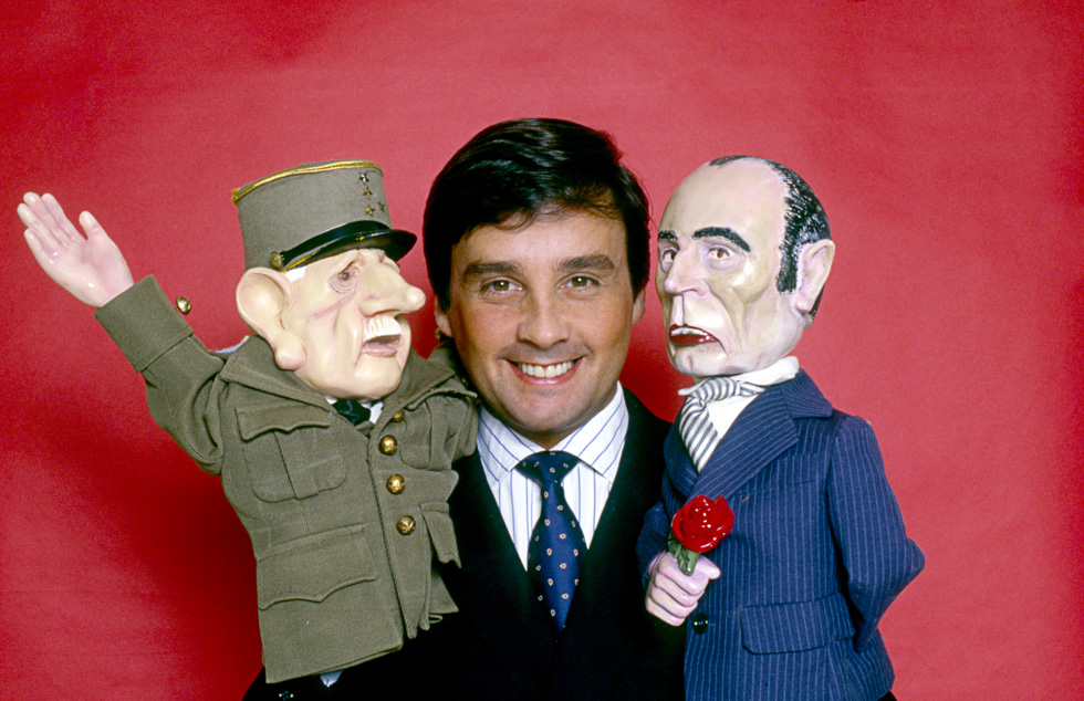 Thierry le Luron en studio le 9 janvier 1983.