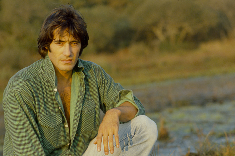 Gérard Lanvin dans les Landes le 7 novembre 1983.