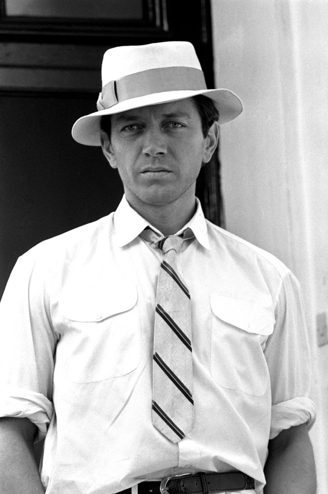 Bernard Giraudeau lors du tournage du film "Hécate " de Daniel Schmid le 21 février 1982.