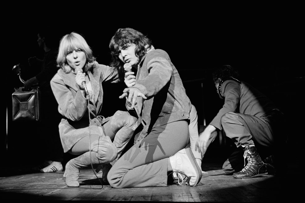 Daniel Balavoine et France Gall lors d'une des représentations de l'opera rock Starmania de Michel Berger au Palais des Congres le 4 Avril 1979
