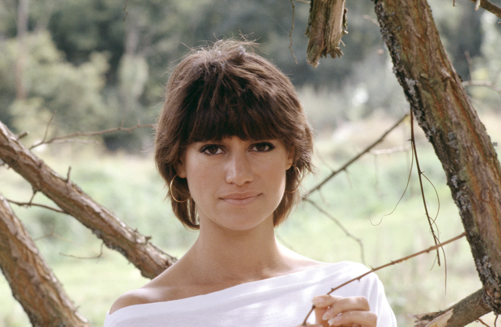 Evelyne Dress lors du tournage du film "La flambeuse" le 17 septembre 1980.