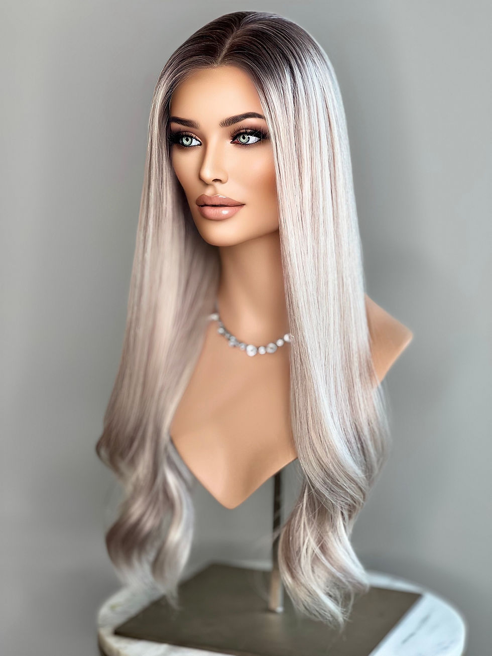 Miniaturbild: W1256 Mckenna Premium Human Hair Lace Top Wig 25-26”