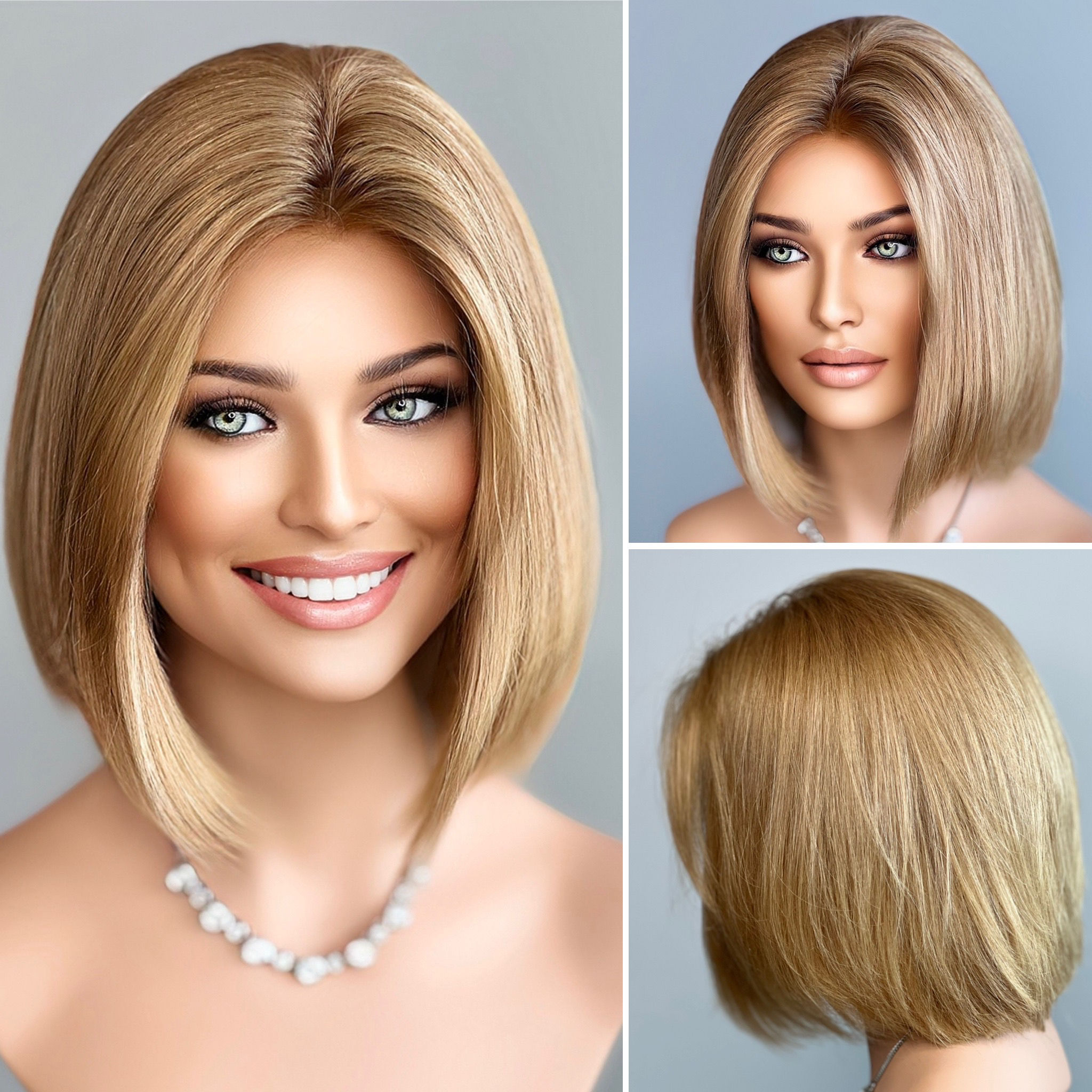 W1250 Mckenna Virgin European Human Hair Silk Top Wig 12-13”