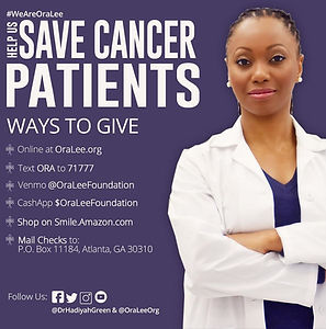 Ora Lee Smith Cancer Research Foundation Donation card