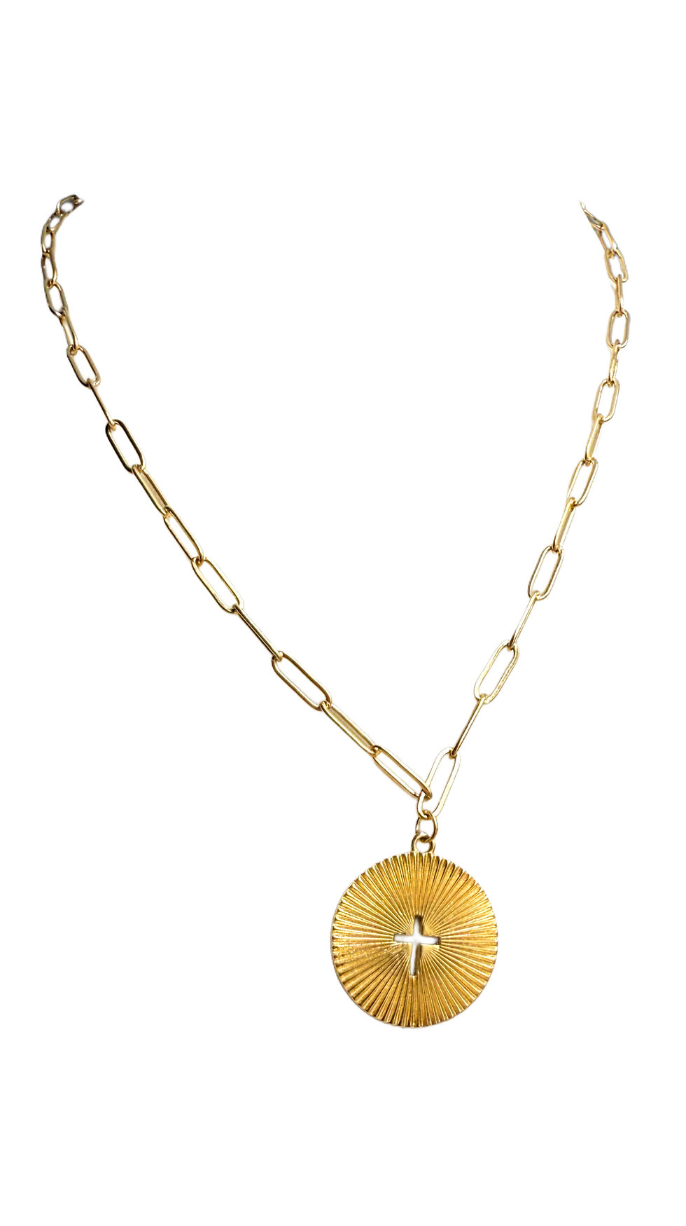 Thumbnail: Sunburst Cross necklace 