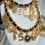 Thumbnail: Vintage leather woven 18k Gold P chain