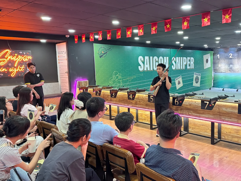 Người chơi mới bắt buộc phải tuân thủ mọi quy định an toàn nghiêm ngặt. (Ảnh: Saigon Sniper)