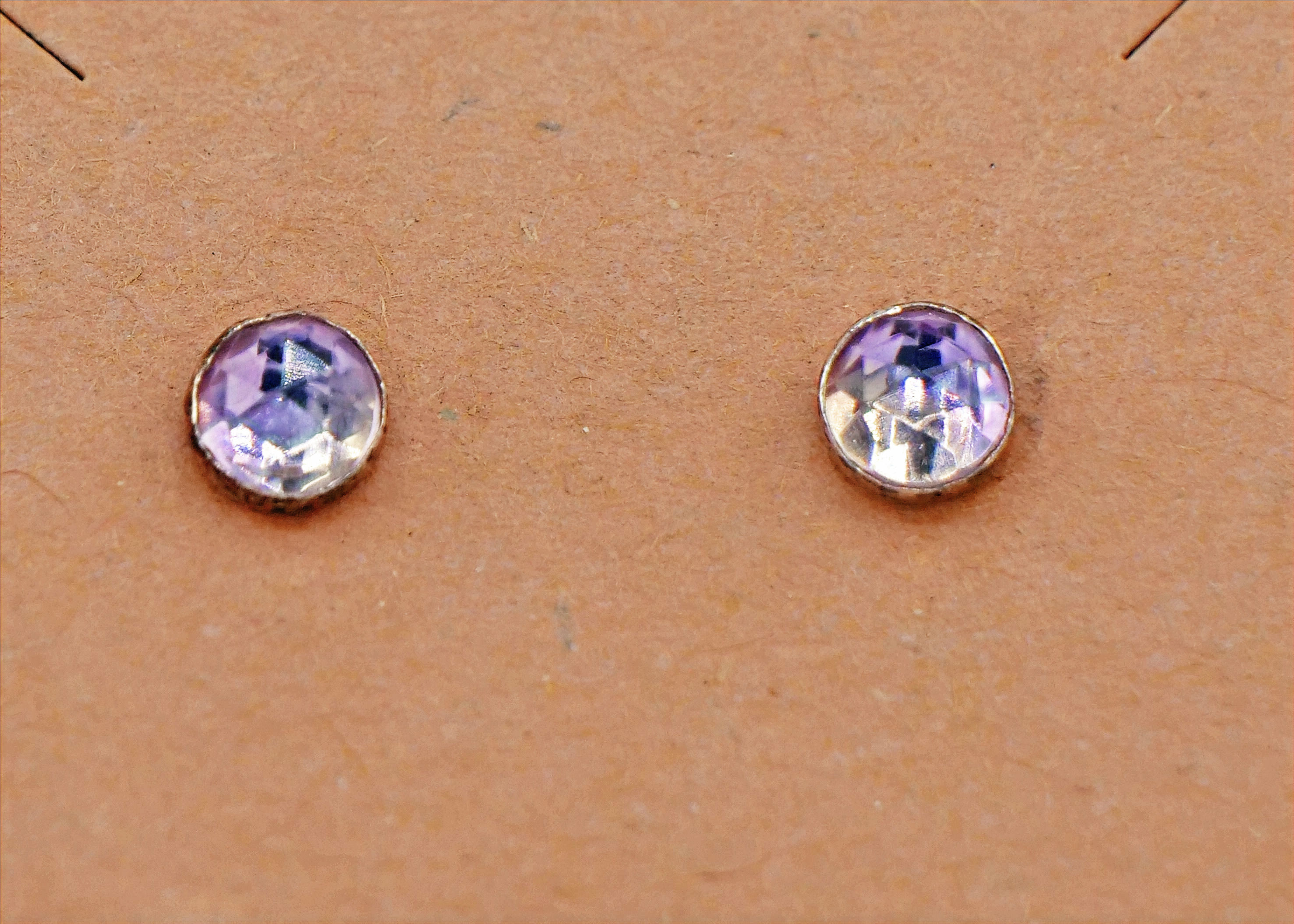Ametrine Rose Cut Stud Earrings