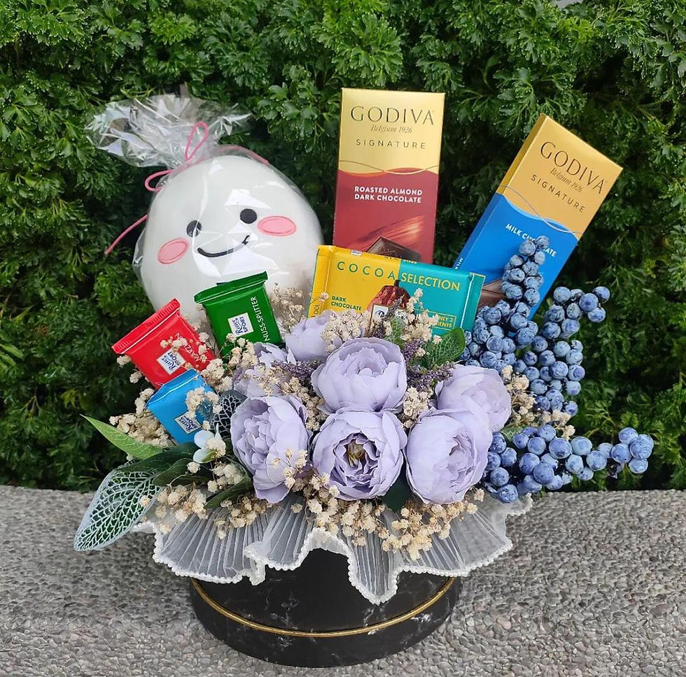 Chocolate Flower Bouquet Doll