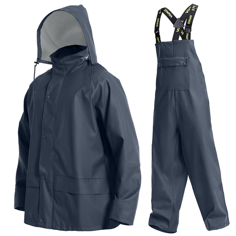 Navy blue Navis Marine PRO Workwear 3-Piece Rain Suit NW003