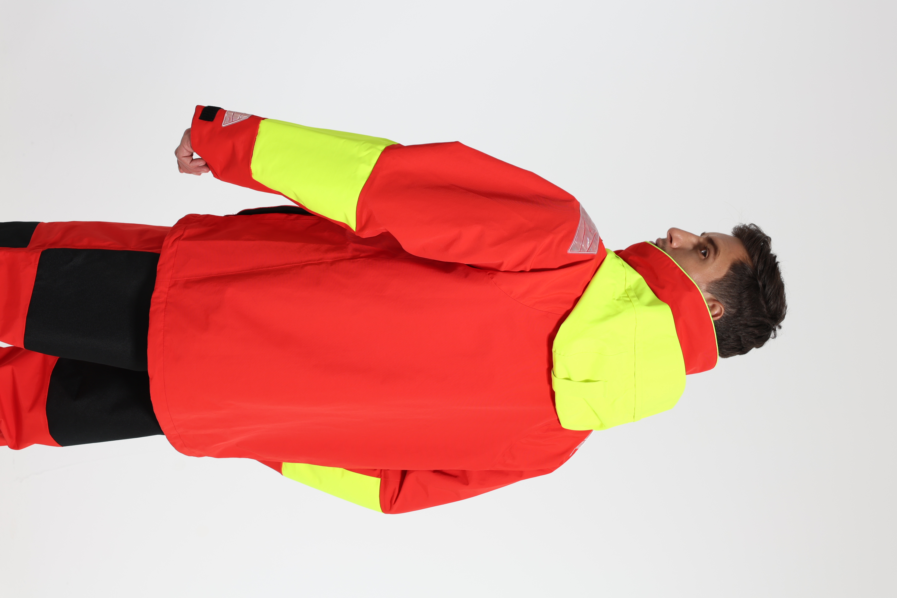 Navis red sailing suit back view