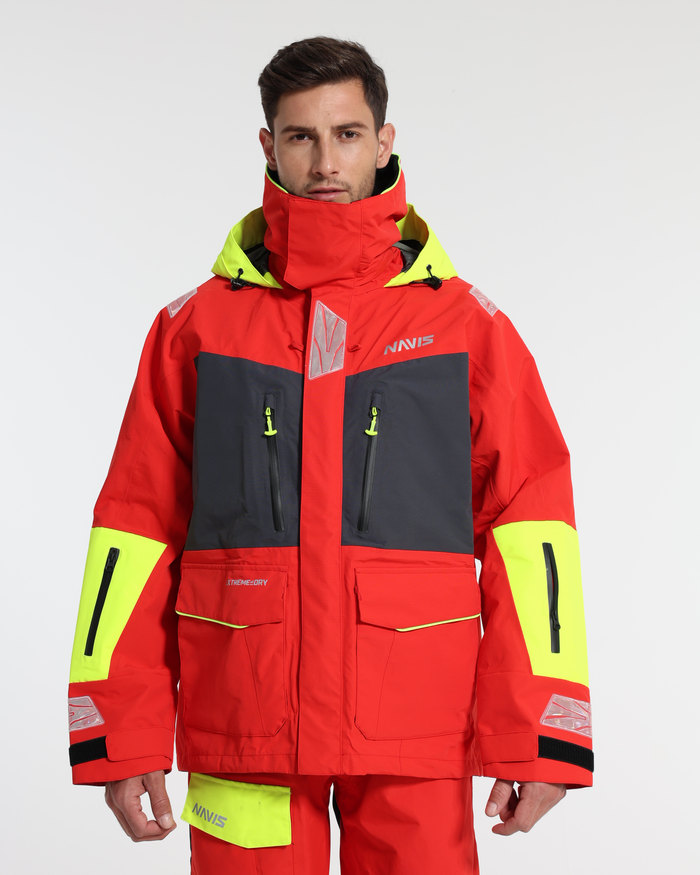 Navis Marine red 547 sailing suit jacket and bibs