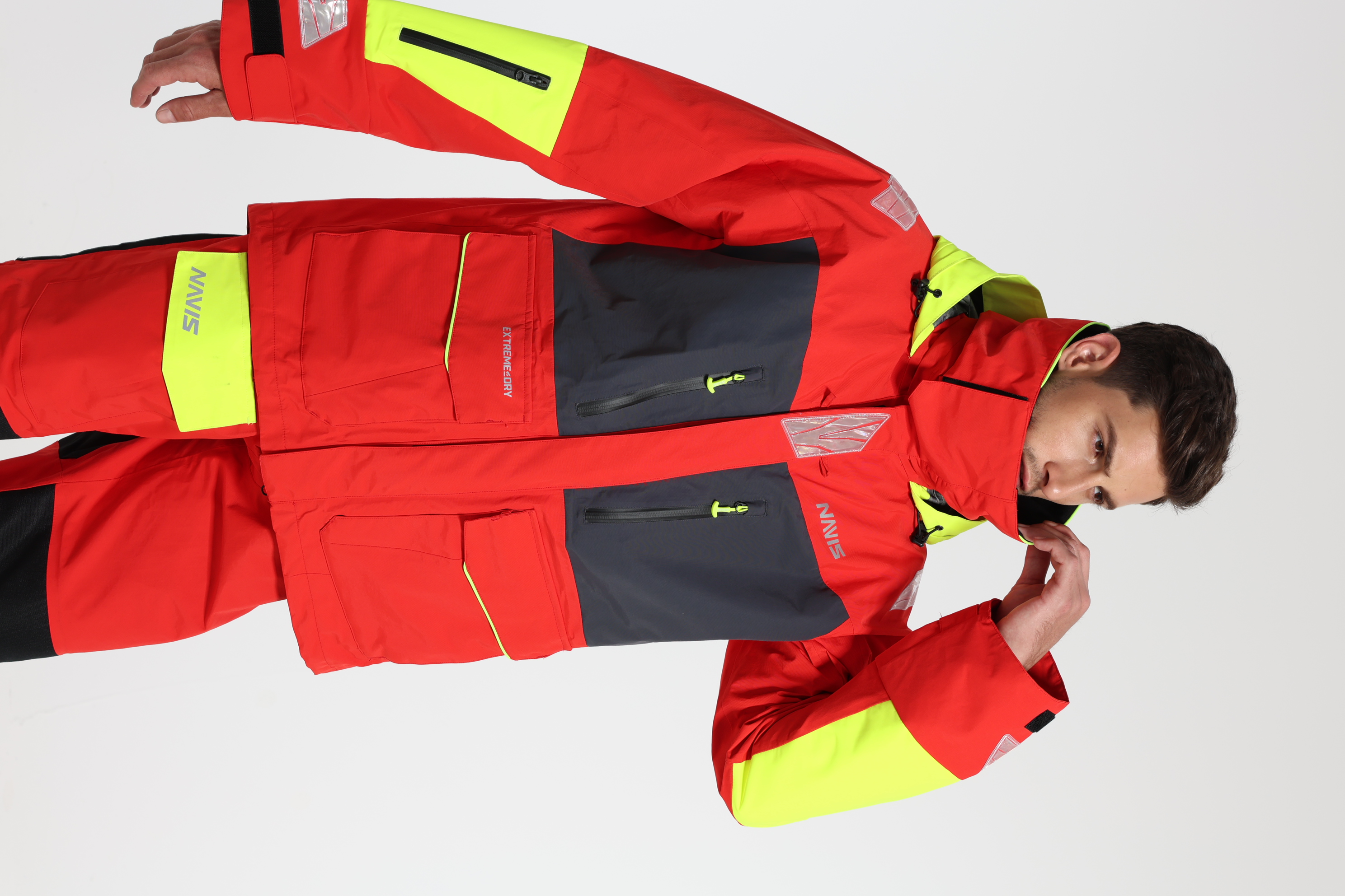 Navis red offshore sailing jacket