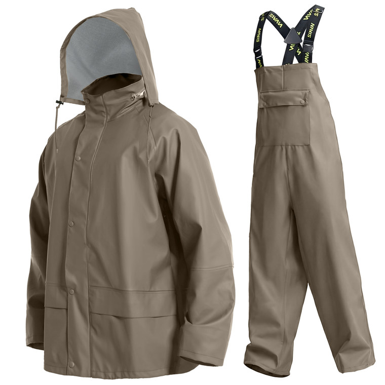 Khaki Navis Marine PRO Workwear 3-Piece Rain Suit NW003