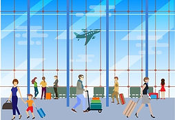 people_at_airport_design_in_colored_styl