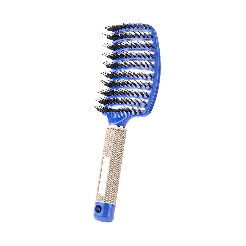 Thumbnail: Hair Brush Scalp Massage Comb Hairbrush Boar Bristle Nylon Women Wet Curly Detan