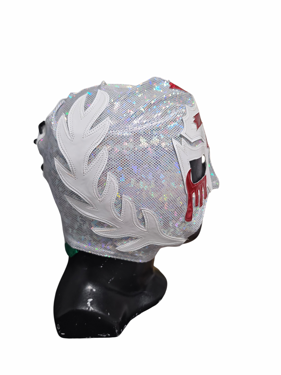 Thumbnail: El Soberano Jr Mask, CMLL Lucha Libre SemiProfessional Silver,white red tears