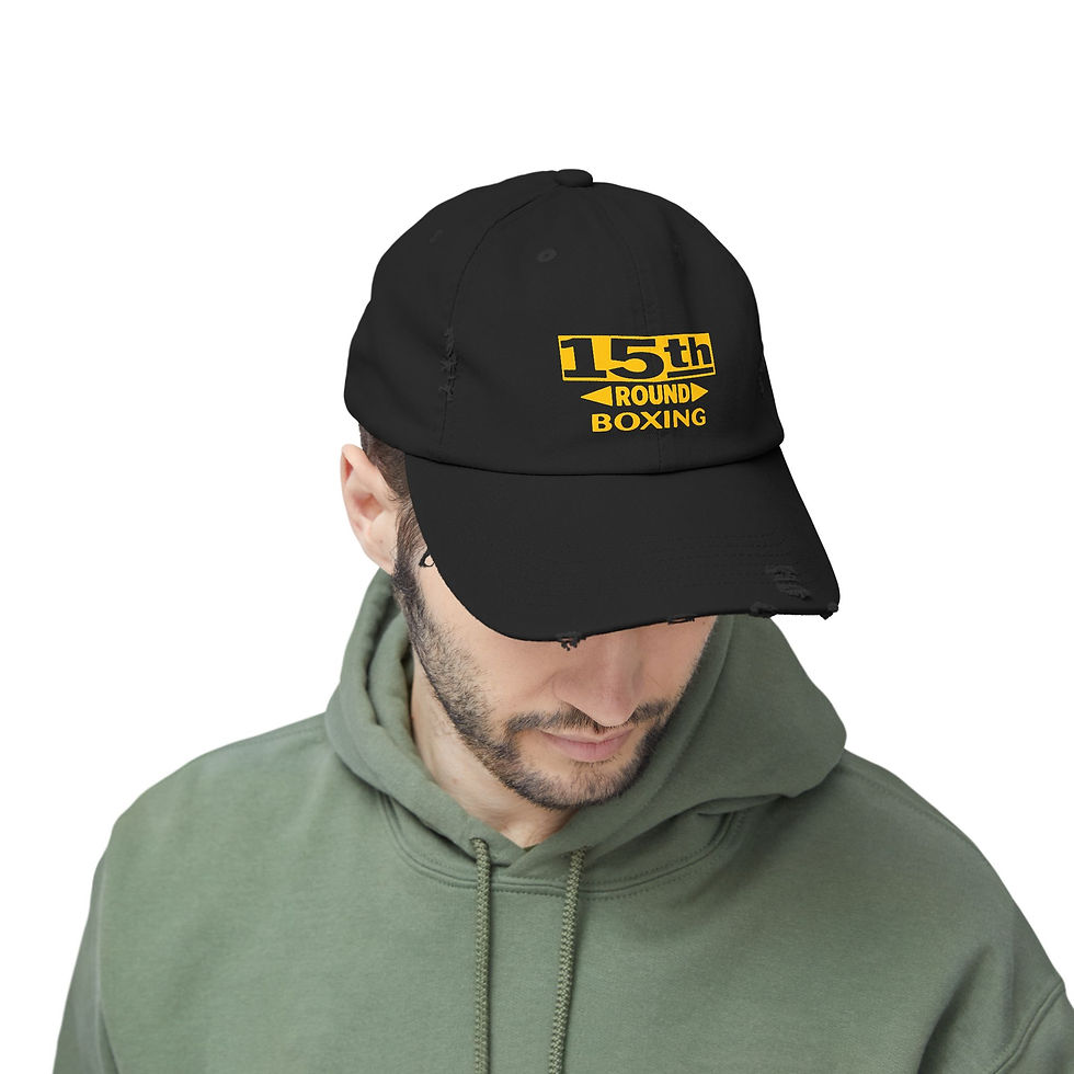 Thumbnail: 15th Round Boxing Unisex Distressed Cap - Perfect Gift for Boxing Fans