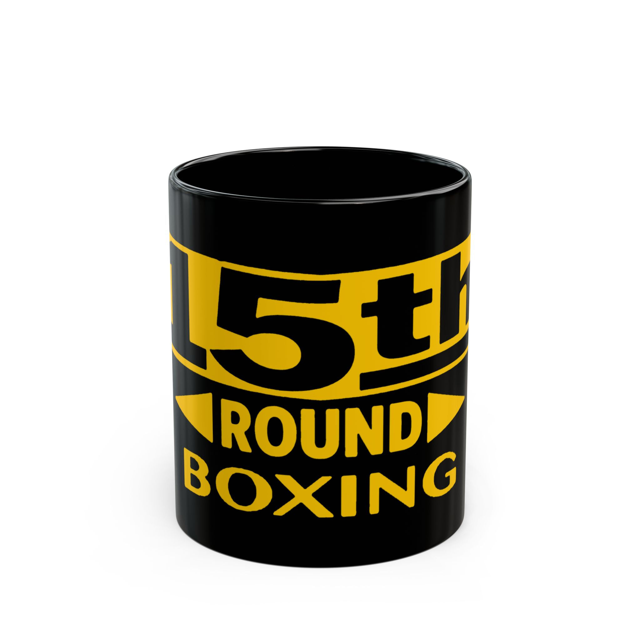 15th Round Boxing Mug - Black Coffee Mug for Boxing Enthusiasts