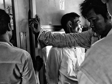 Photographies de la série Yangon train en Birmanie Myanmar
