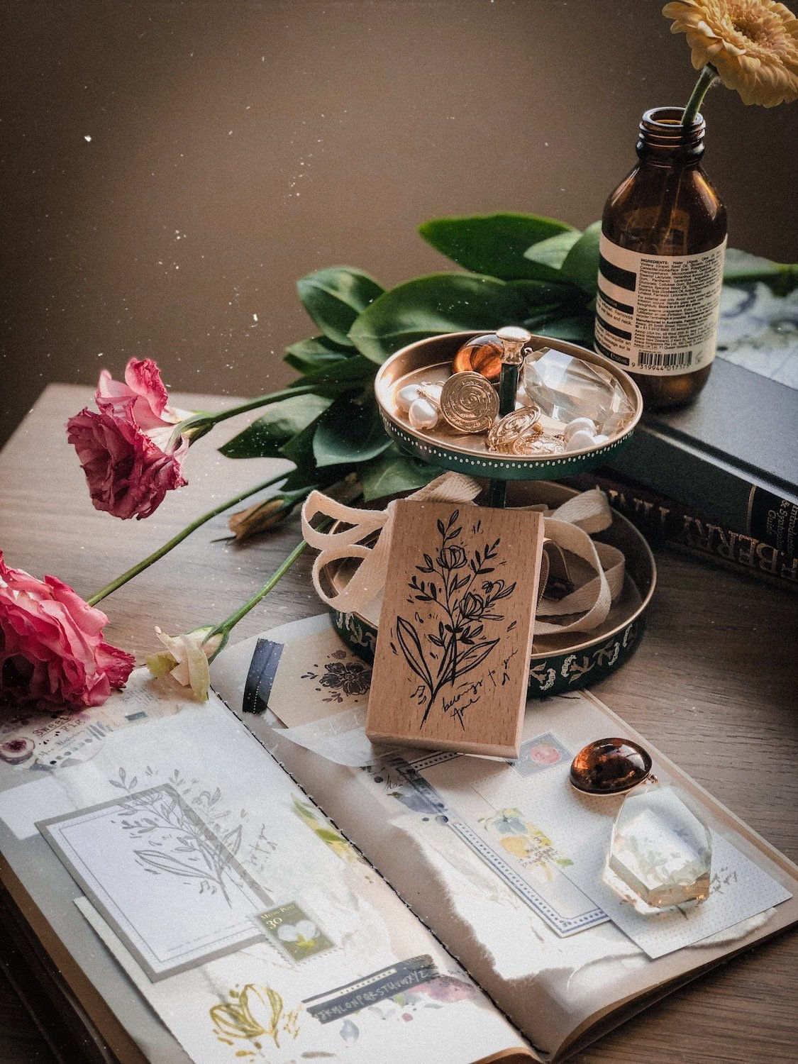 April - Rubber Stamp - Meow Illustrations