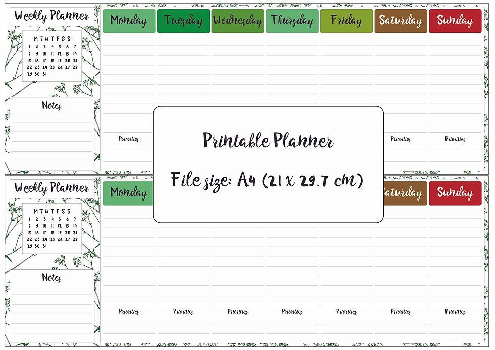 Thumbnail: Printable Botanical Planner