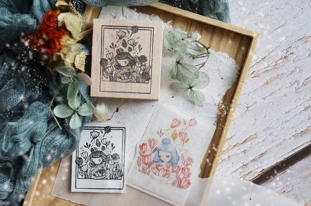 FLORAL HUG - RUBBER STAMP - Black Milk Project