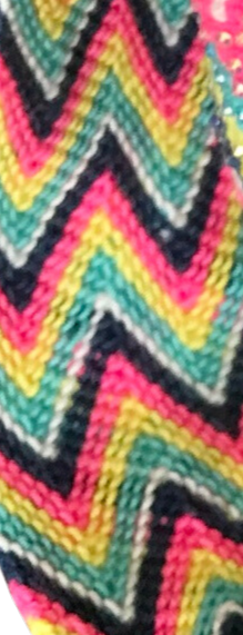 Miniatura: Bolsa Wayuu - Cristales Zig Zag Neón