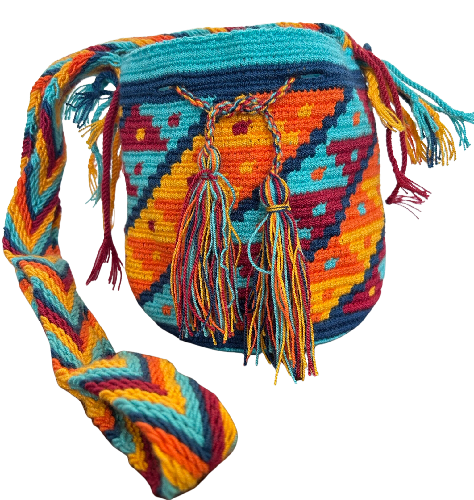 Bolsa Wayuu - Minimediana Triangulos Colores