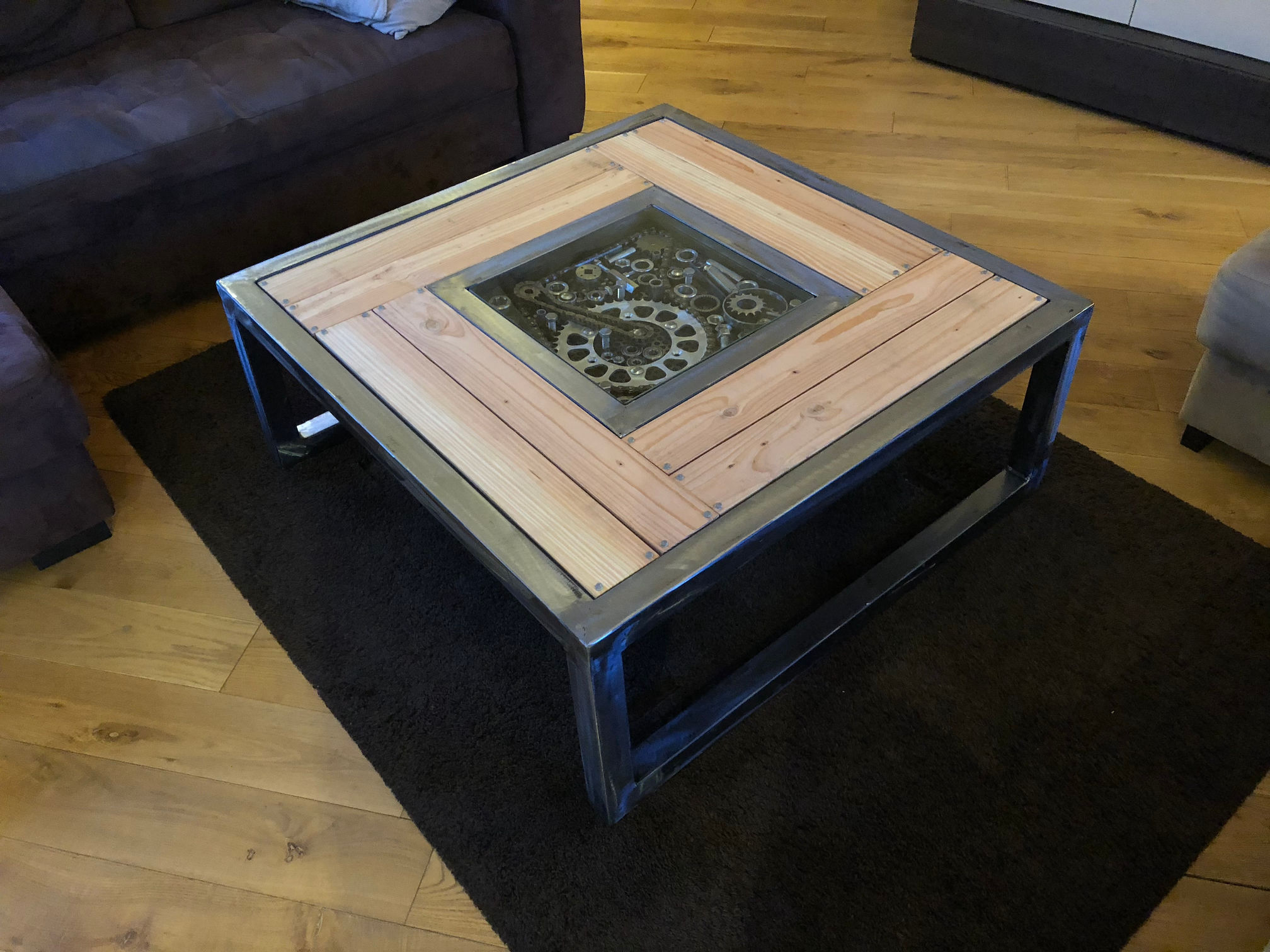 Table basse bois/métal