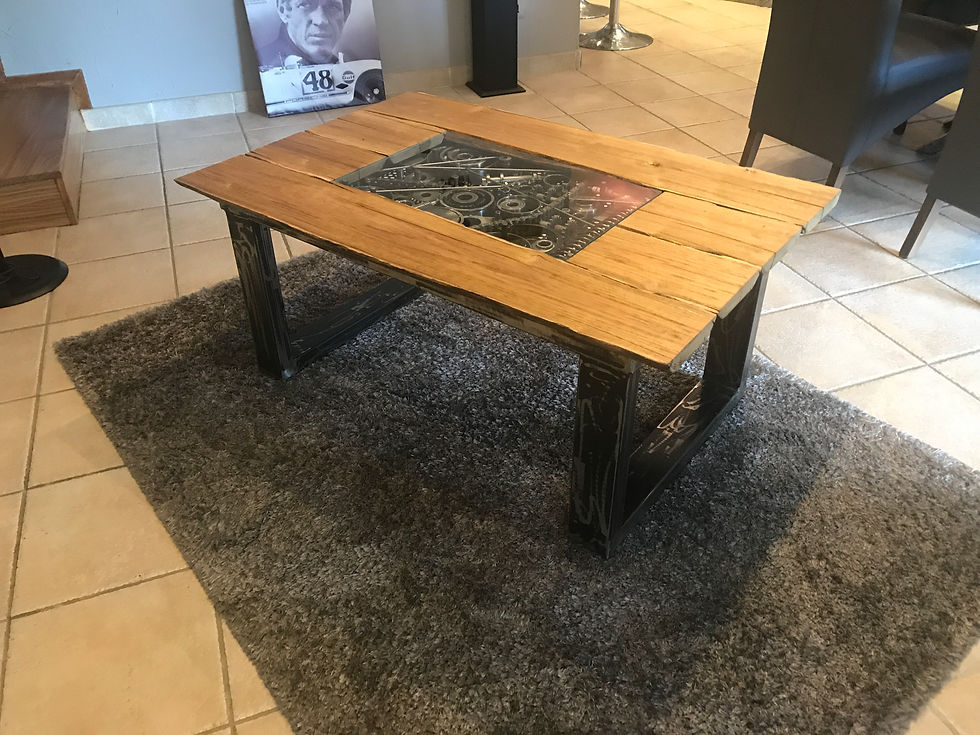 Miniature : Table basse bois/métal