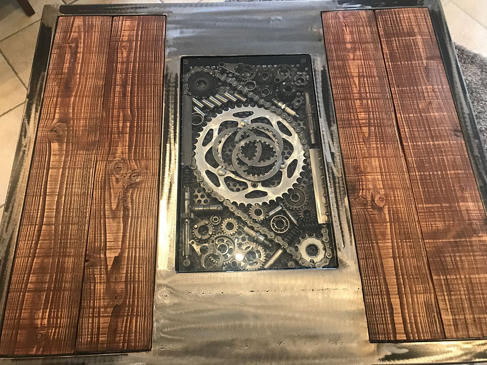 Miniature : Table basse bois/métal