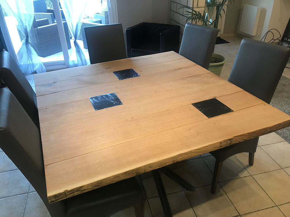 Miniature : Table bois/métal