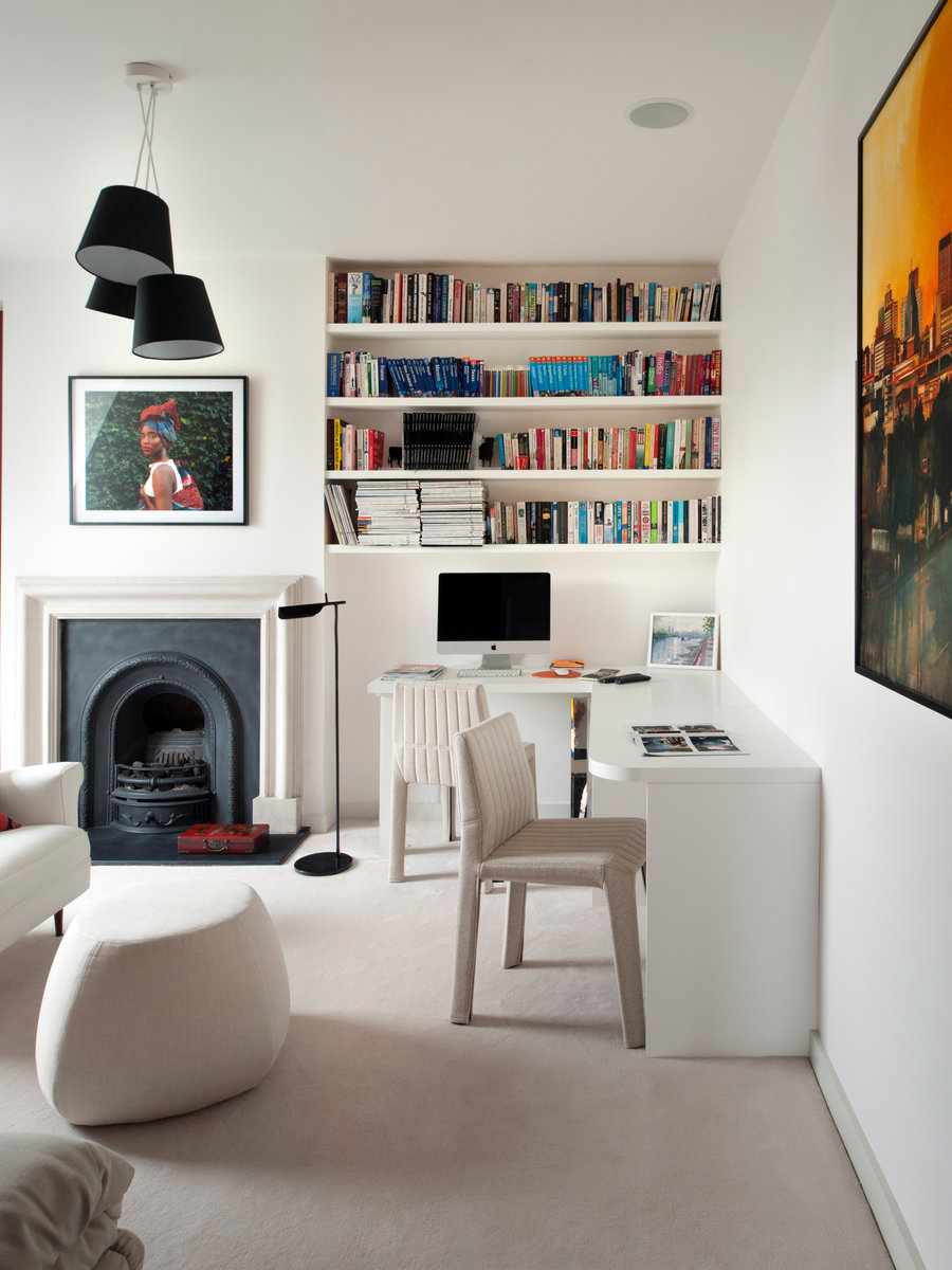 Study and fireplace, Drayton Gardens
