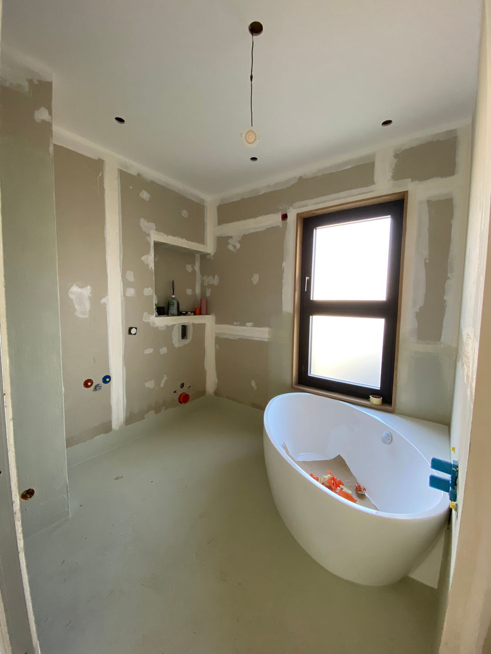 Préparation rénovation chantier salle de bain.