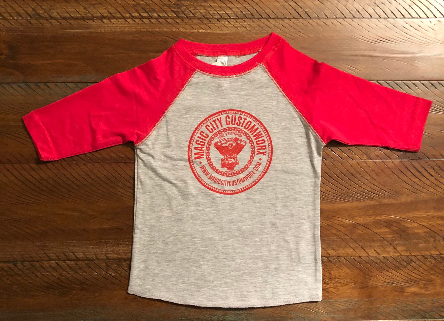 Kids Red Raglan Tshirt