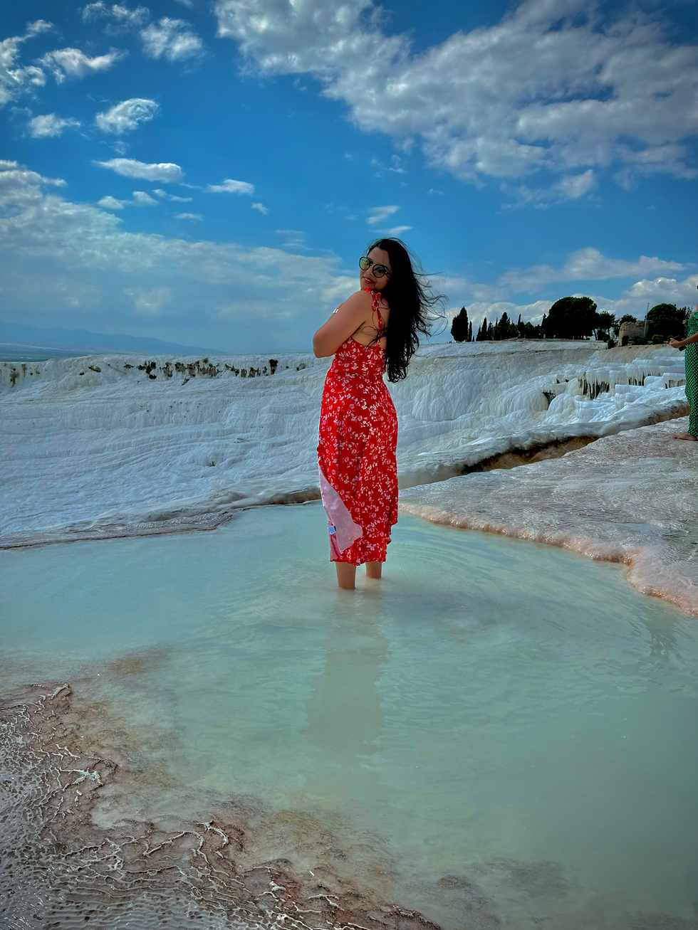 Pamukkale thermal terraces in Turkey with white travertine pools, part of a 10-day itinerary.