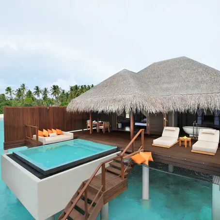water bungalow vs beach villa maldives