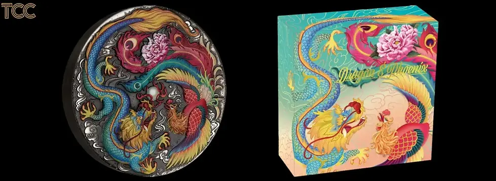 2024-5-Dragon-Phoenix-5oz-Silver-Antiqued-Coloured-Coin-banner-scaled.webp