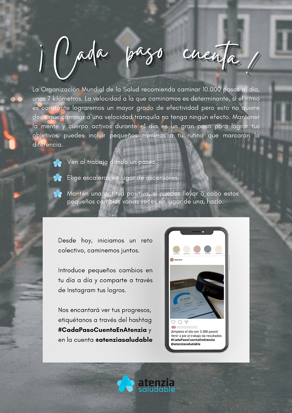 POST RETO PASOS - Atenzia Saludable