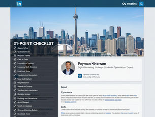 LinkedIn Profile Optimization Toronto 2026, Toronto LinkedIn Checklist, Best LinkedIn Profile Toronto