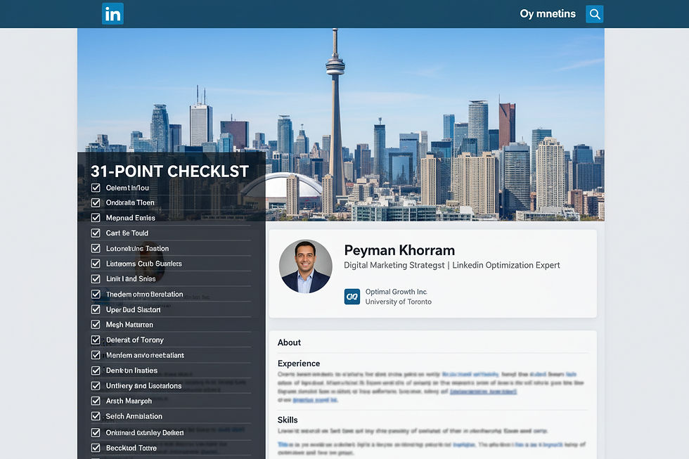 LinkedIn Profile Optimization Toronto 2026, Toronto LinkedIn Checklist, Best LinkedIn Profile Toronto