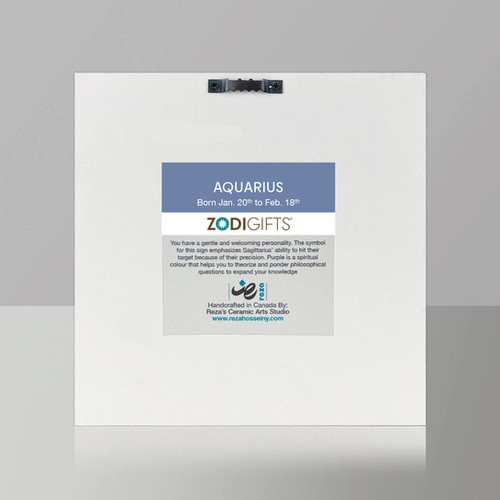 Aquarius Zodiac Gift | Handmade Art by Reza Hosseiny | Zodi Gifts
