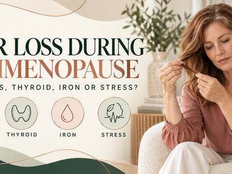 Hair Loss During Perimenopause: Hormones, Thyroid, Iron or Stress?