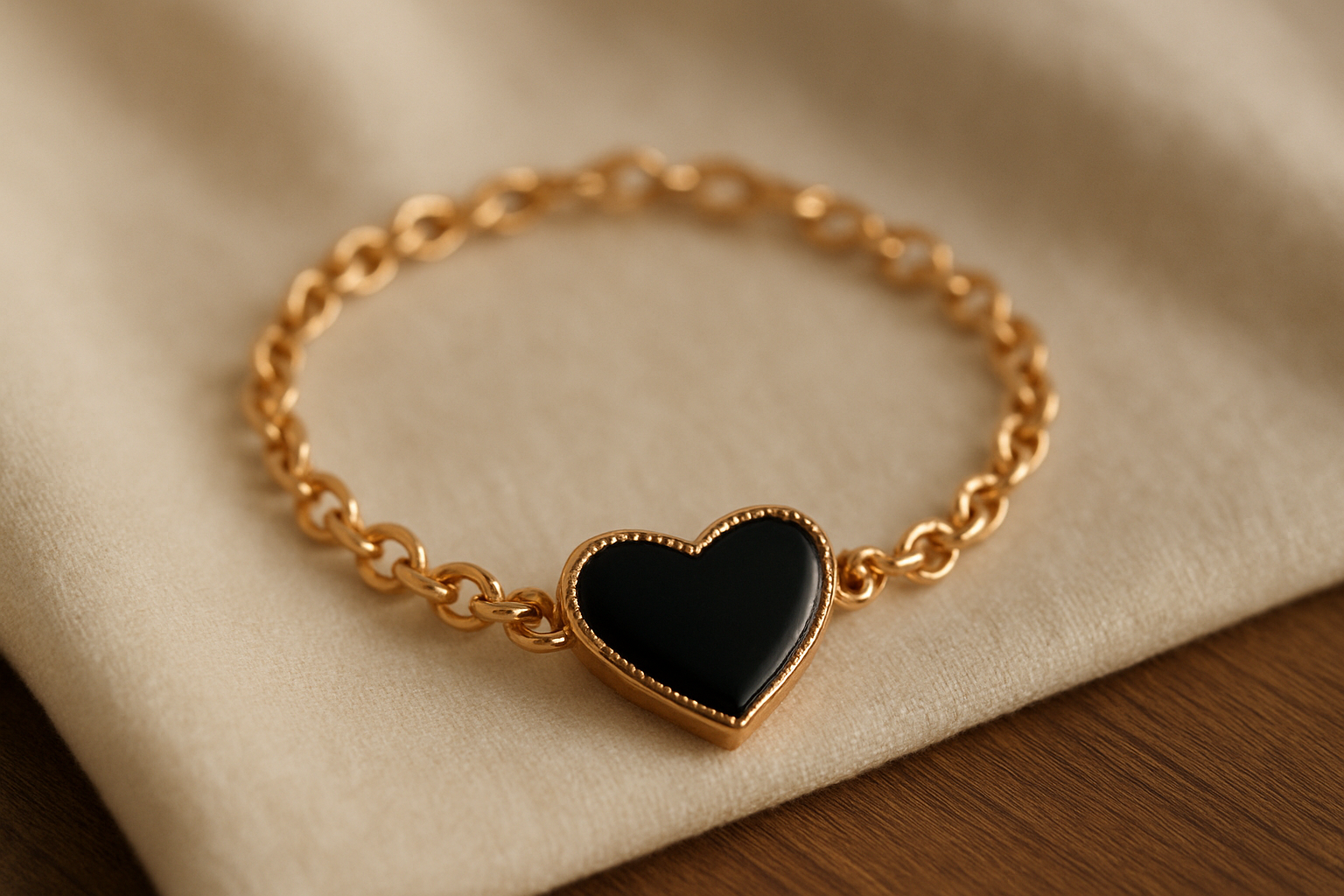 Heart Bracelet - Black