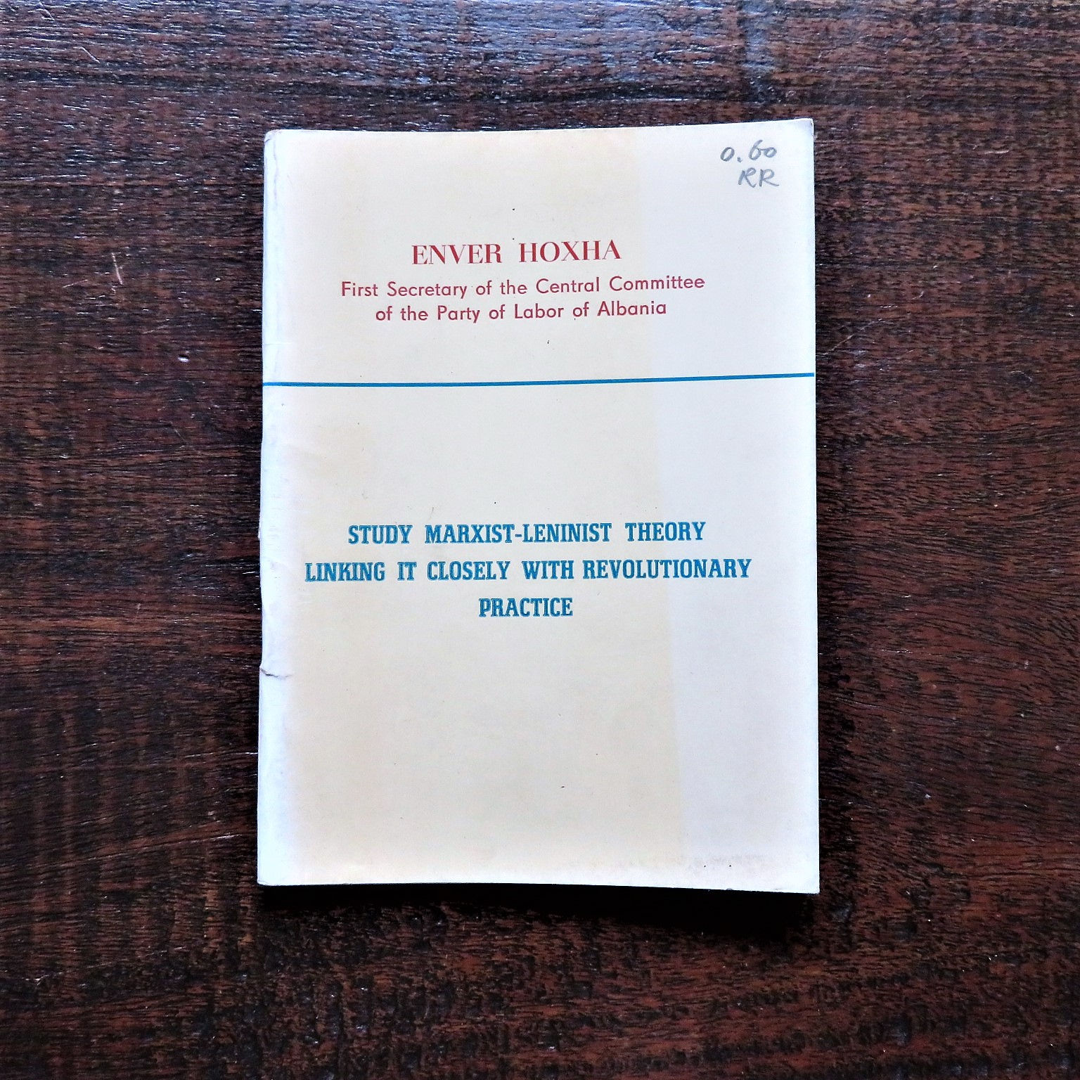 Book Albania Study Marxist-Leninist Theory Linking It Closely With Revolutionary